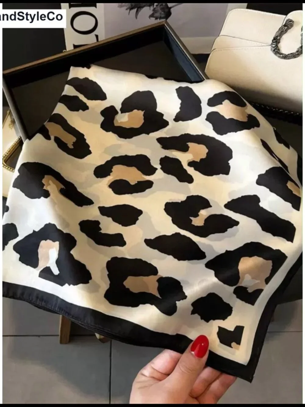 Silk-like Polyester Square Fashion Scarf 27.5
